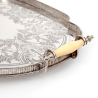 Antique James Deakin & Son Silver Plated Tray with Exceptional Hand Engraving on the Face