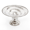 Silver Plate Art Deco Style Comport with a Clear Glass Ball Stem