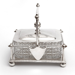 Silver Plated Butter or Sardine Dish in the Style of Christopher Dresser