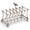 Antique Silver Plated Toast Rack in the Style of Christopher Dresser