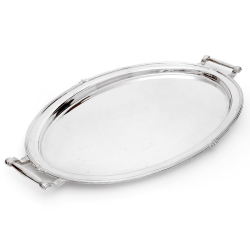 Vintage Garrard & Co Oval Silver Plated Serving Tray