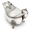 Victorian Silver Plated Sauce Boat with an Unusual Hinged Engraved Lid