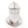 Oval Mappin & Webb Silver Plated Box with an Urn Shaped Finial