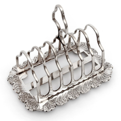 James Dixon & Son Silver Plated Six Division Toast Rack