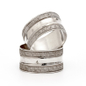 Six Numbered Oval Victorian Silver Plated Napkin Rings