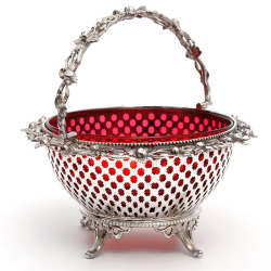 Silver Plated Basket with a...