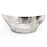 Edwardian Large Silver Plated Boat Shaped Bread Dish