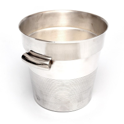Large French Art Deco Style Silver Plated Ice Bucket
