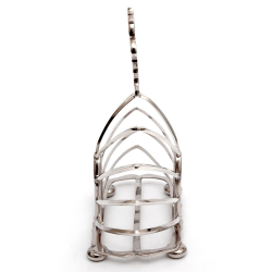Late Victorian Silver Plated Toast Rack with Eight Arch Shaped Dividers