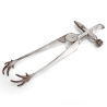 P.H.V. & Co Silver Plated Claw Ice Tongs with Ice Hammer and Bottle Opener