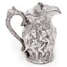 Victorian Electrotype Silver Plated Wine Jug Embossed with Cherubs at a Grape Harvest