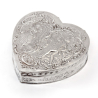 Continental Heart Shape 800 Grade Silver Jewellery or Trinket Box