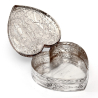 Continental Heart Shape 800 Grade Silver Jewellery or Trinket Box