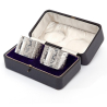 Pair of Boxed Edwardian Silver Napkin Rings with a Floral and Scroll Patern