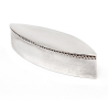 Oval Silver Trinket or Jewellery Box with a Hinged Lid and Gadroon Border