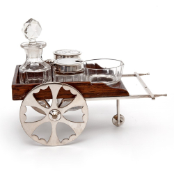 John Grinsell & Son Novelty Victorian Cart Shaped Cruet Set