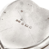 Antique Edwardian Silver Heart Shaped Trinket Jewellery Box