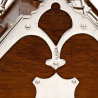 Unusual Shape Victorian Oak and Silver Plated Sugar Scuttle
