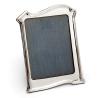 Large Art Nouveau Style Silver Frame with a Plain Shaped Stylised Border