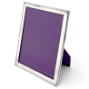 Impressive Silver Photo Frame with Plain Wavy Mount and Black Leathered Easel Back