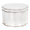 Good Quality Silver Plated Box in an Oval Shaped Form with a Hinged Lid