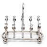 Late Victorian Novelty Silver Plated Toast Rack with Thistle Decoration