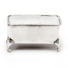 Silver Jewellery Box with a Hinged Ribbon and Reed Mounted Lid