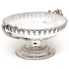 Victorian Silver Plated Comport Bowl with Original Opaque White Glass Liner