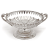 Victorian Silver Plated Comport Bowl with Original Opaque White Glass Liner