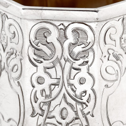 Early Victorian Octagonal Silver Christening Mug