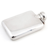 Antique Plain Body Silver Hip Flask with a Bayonet Style Hinged Lid