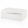 Edwardian Completely Plain Silver Cedar Lined Cigar Cigarette Box