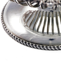 Quality Circular Antique Silver Pedestal Dish