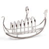 Large Late Victorian Silver Plated Gondola Shaped Toast Rack