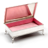 Smart Good Quality Silver Plated Jewellery Box with Pink Velvet Lining