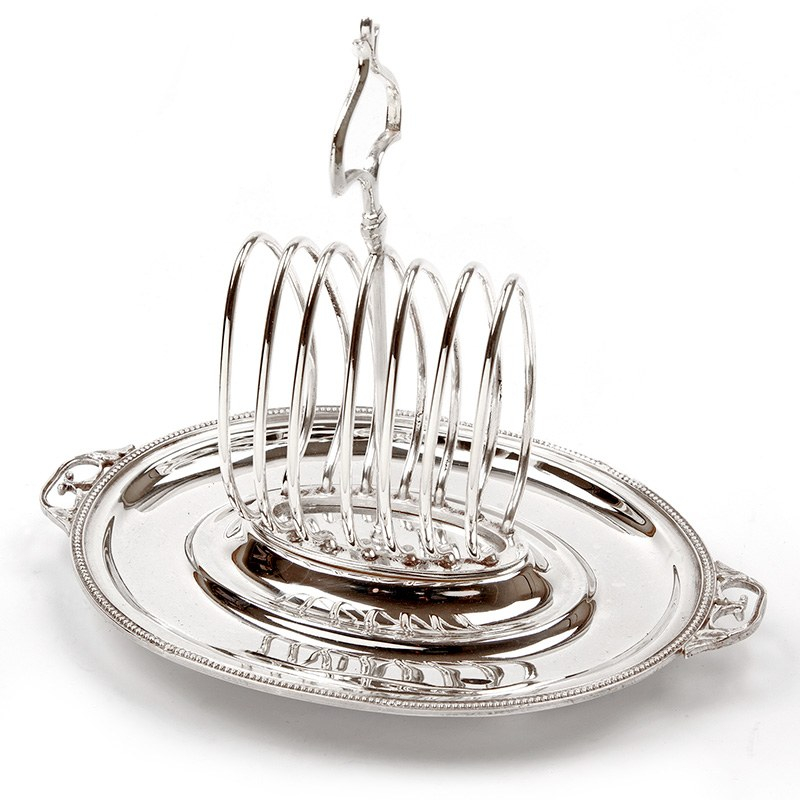 Elegant Late Victorian Toast Rack with Removable Dish