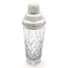 Oversized Vintage Cut Glass and Silver Plated Cocktail Shaker
