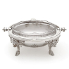 Victorian Silver Plated Revolving Lid Butter Dish with Frosted Glass Liner