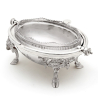 Victorian Silver Plated Revolving Lid Butter Dish with Frosted Glass Liner