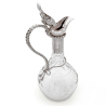 Victorian Silver Plated and Cut Glass Claret Jug with a Rope and Tassel Finial