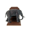 Pair of Bronze Statue Standing Elephant Bookends