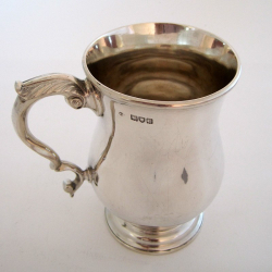 Good Quality Late Victorian Silver Pint Mug