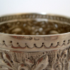 Decorative Circular Victorian Silver Trinket or Dressing Table Box
