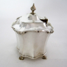 Oval Chester Silver Tea Caddy with Plain Paneled Body