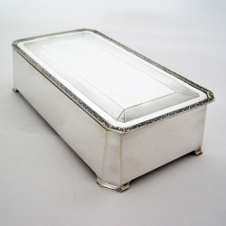 Art Deco Style Mappin & Webb Silver Table Cigar or Trinket Box