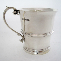 Stylish Asprey Silver Christening Mug