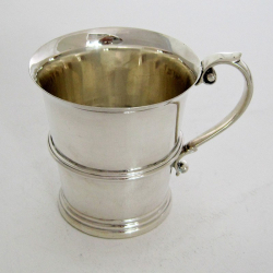 Stylish Asprey Silver Christening Mug