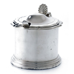 Edwardian Circular Silver Mustard Pot