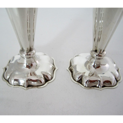 Pair of Stylish Edwardian Silver Vases