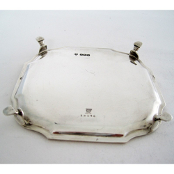 Charming 12.7cm (5") Silver Salver with a Plain Square Face